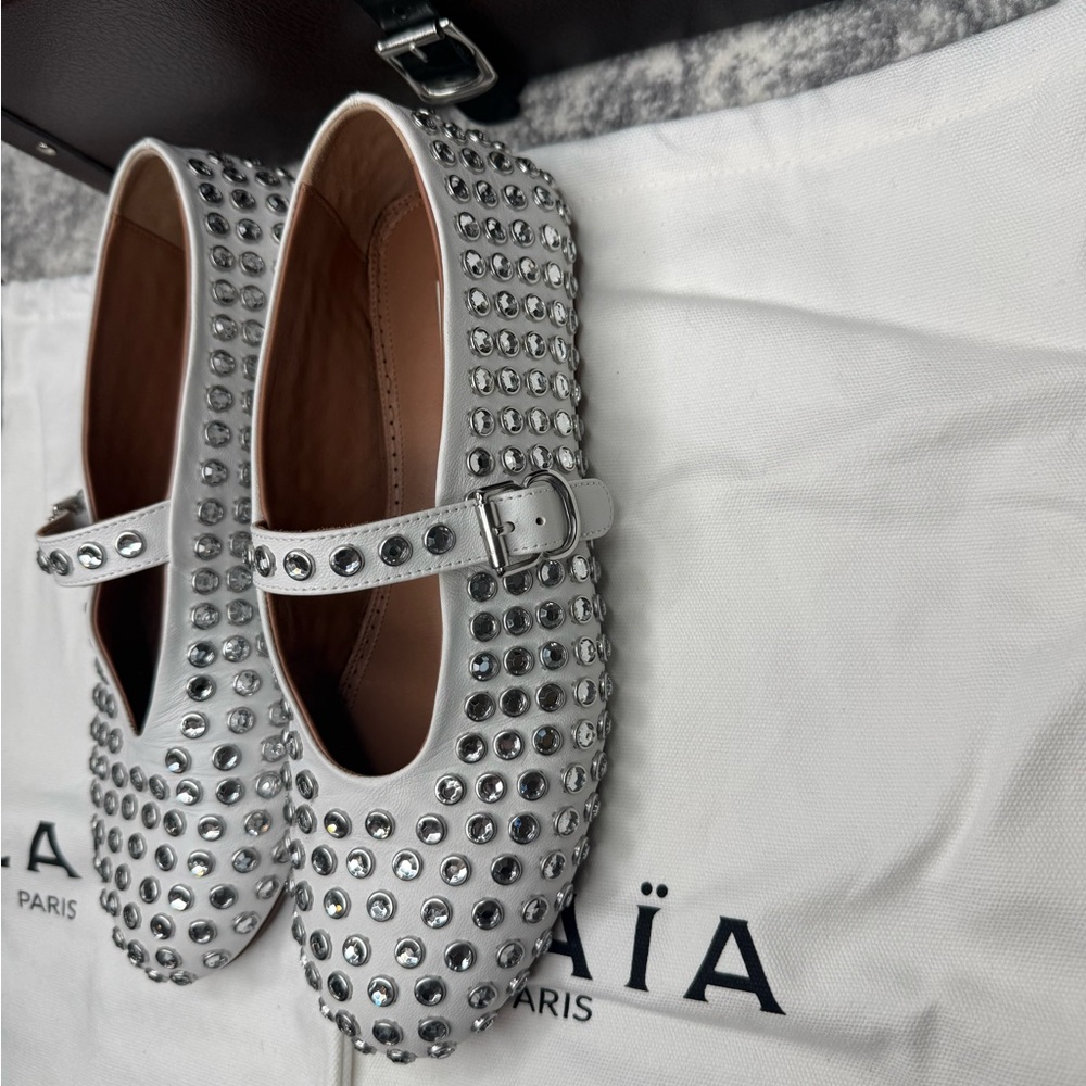 Alaia Rhinestone Ballet Flats - Picture 13 of 15